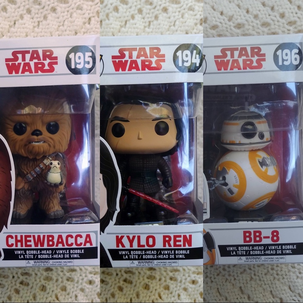 Star Wars Pop Figures x3